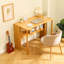 Bureau pliant en bambou, bureau d'ordinateur peu encombrant pour les petits espaces, table d'étude pliable pour chambre à coucher, bureau personnel, dortoir, appartement, couleur naturelle