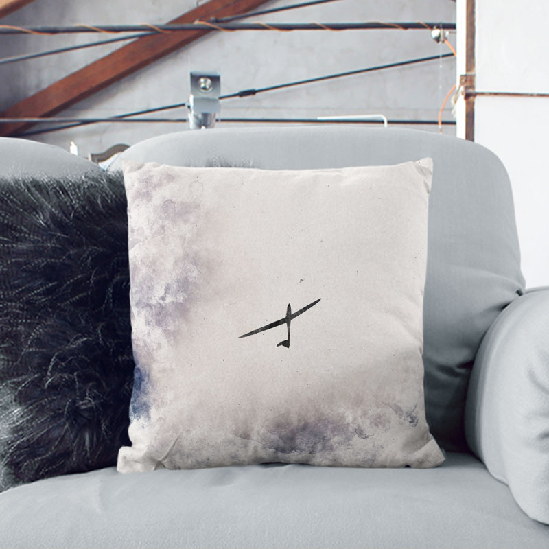Square Throw Cushion, 55cm H x 55cm W x 20cm D, White