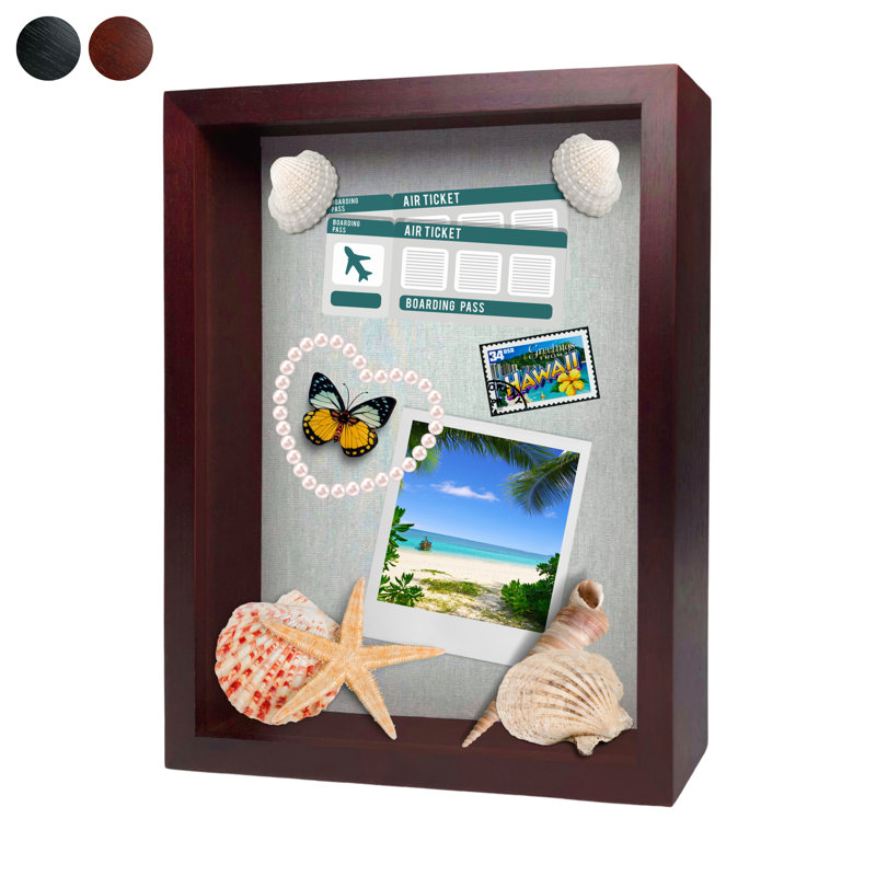 Finnbogi Brown Solid Wood Shadow Box Picture Frame