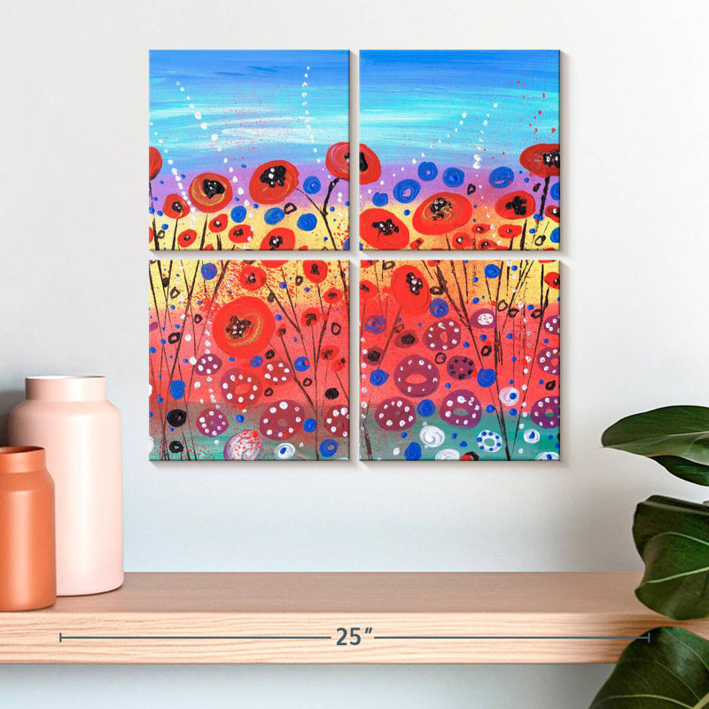 Floraison en été, H 18 po x l 18 po