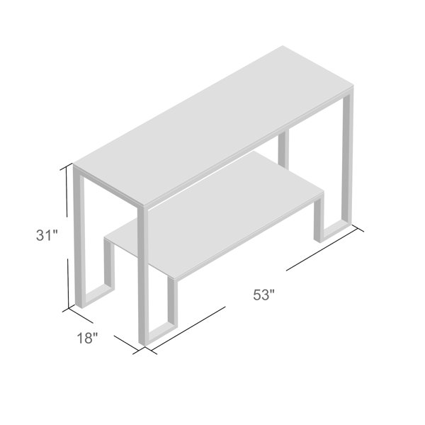 Etta Avenue™ Declan 53'' Glass Top Console Table & Reviews | Wayfair