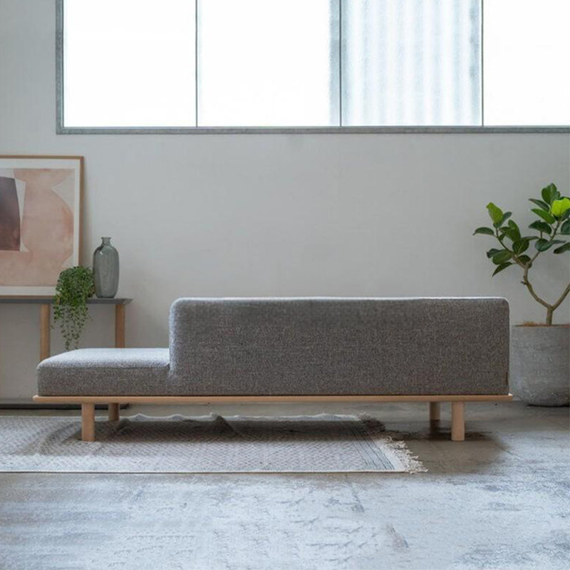 Chaise longue de loisirs en bois massif, Orienté à gauche (vu de face)