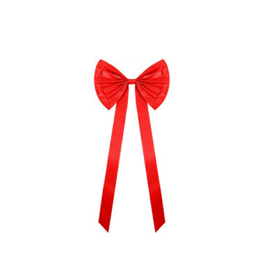 180cm Extra Large Red Bow Christmas Tree Topper Red Ribbon Satin Bow With Long Streamers For Home Holiday Decoration Red 180cm