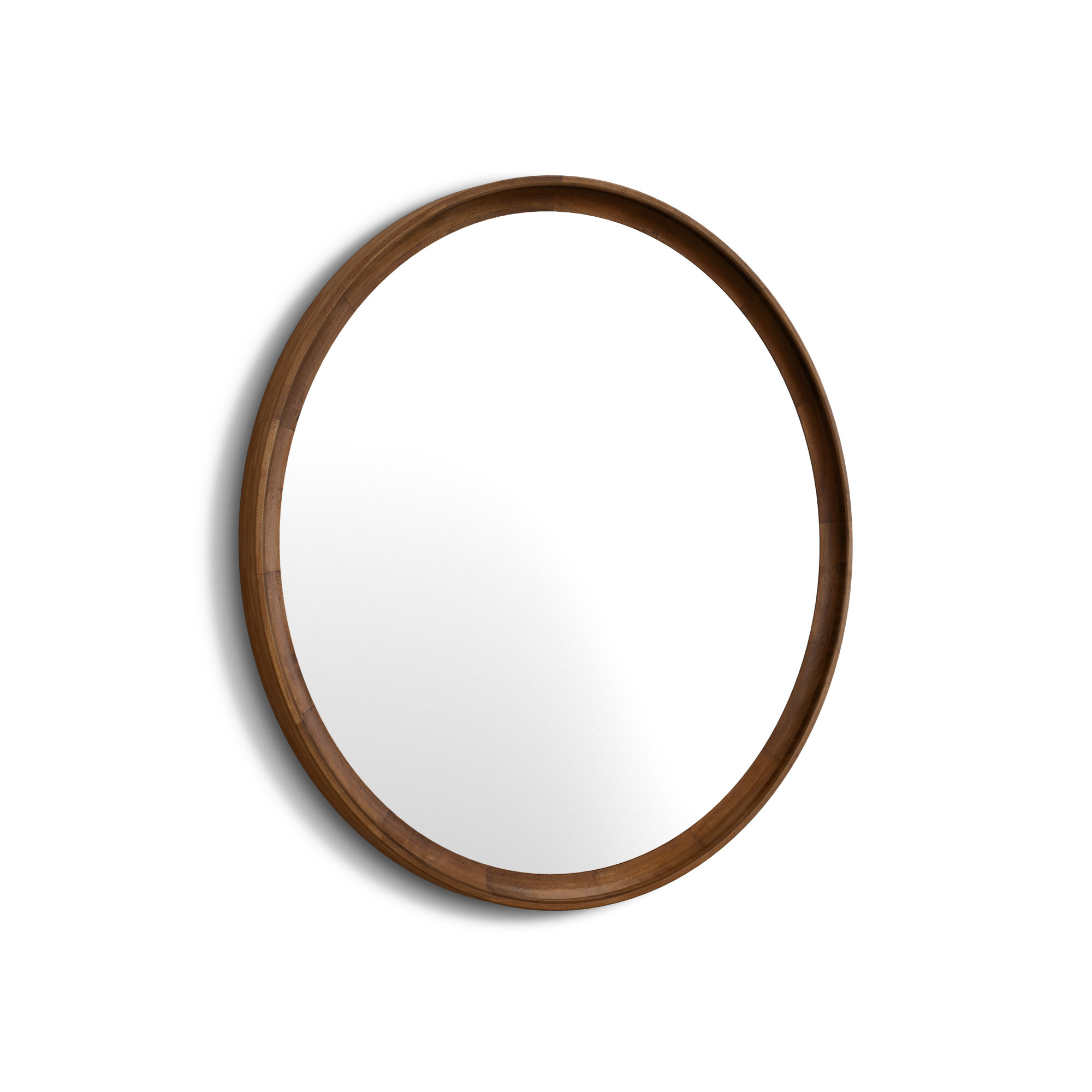 Zoie Wood Mirror, 30" x 30", Rustic Brown