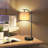 Veradi 23” Modern Arched Small Table Lamp with Bulb,Rotary Dimmer Switch Desk Lamp with with Adjustable Shade（Set of 2)