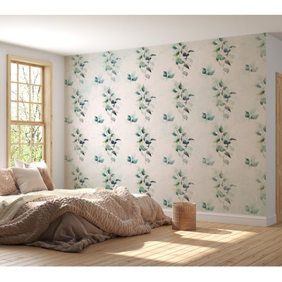 Peel & Stick Botanical Wall Mural - Mint Green Nature
