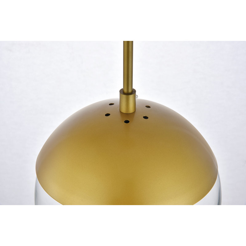 Bulera 1 - Light Single Pendant, 175" H x 8" W x 8" D, Golden