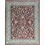 Wool Oriental Area Rug in Rust/Ivory