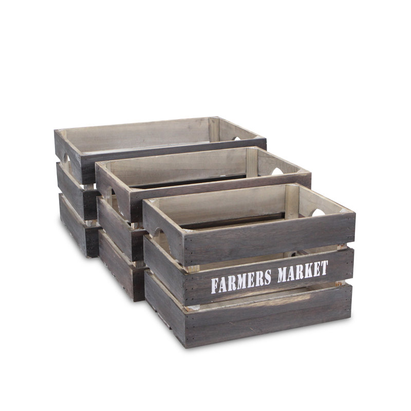 Ensemble de casiers en bois 3 pièces