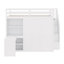 Lit mezzanine avec garde-robe, bureau et tablettes-1175810892