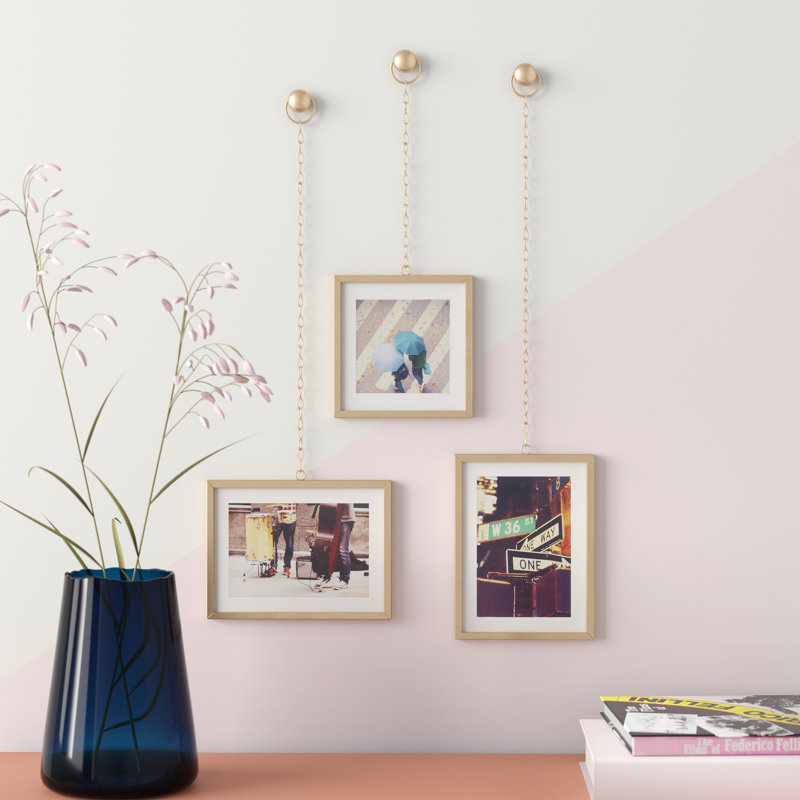 Vandolis Novelty Gallery Wall Picture Frame - Frames Included: 3, Matte Brass