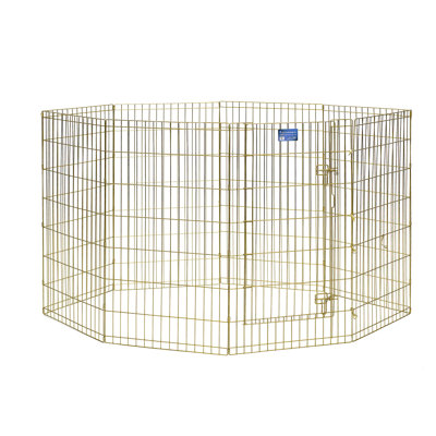 MidWest Homes for Pets Gold Zinc Exercise Pen/Pet Playpen with Door
