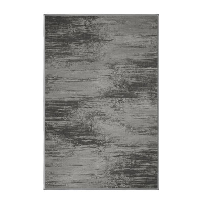 Machine Washable Space Gray Area Rug