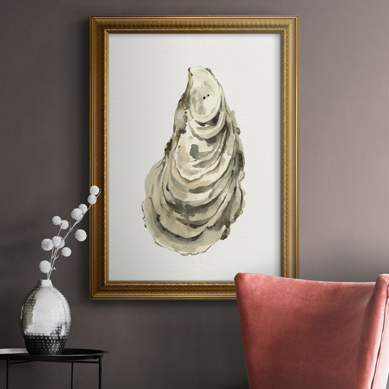 «Neutral Oyster Study I», reproduction d'art sur toile, H 20 po x l 16 po x P 2,5 po