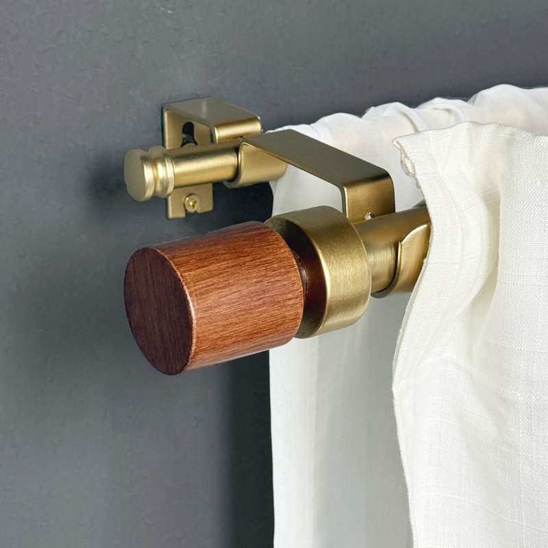 Ensemble de tringle à rideaux double réglable 1 '', habillage de fenêtre de style moderne, 72" - 144"