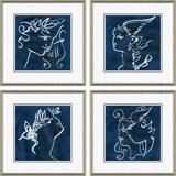 Apollo Blue, Mercury Blue, Zeus Blue, Hera & Zeus Blue Giclee Print by David Phoenix