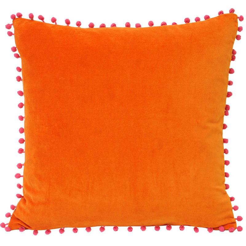 Square Throw Cushion, Orange