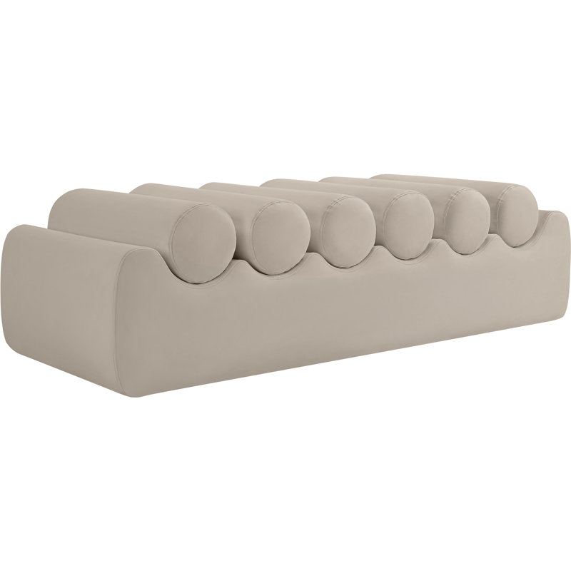 Banc en cuir Rumble Vegan, H 16,5 po x l 56 po x P 22 po, Cuir taupe végétalien