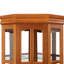 Armoire de coin à 5 tablettes avec 5 tablettes en chêne-1375001116