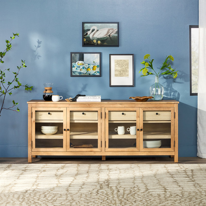  EZ Assembly Harlow 70" Sideboard with Drawers, English Oak