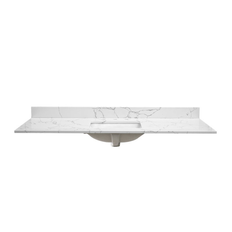bathroom stone vanity top lightning white