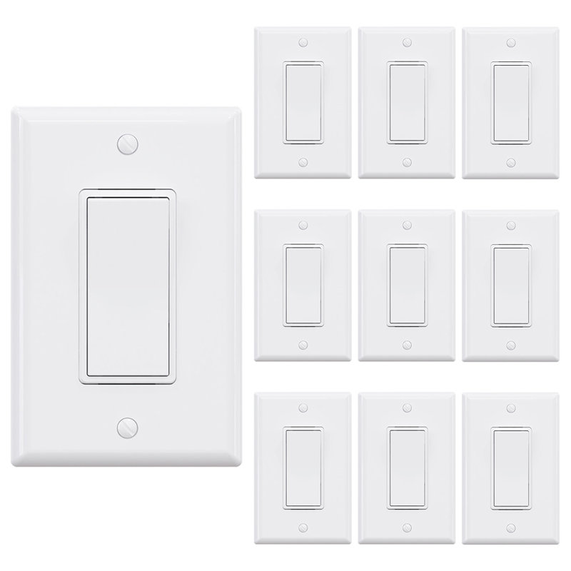15 Tamper Resistant Single Pole Rocker Light Switch