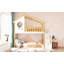 Lit superposé simple au-dessus de simple, lit maison, rangement et barrière de sécurité Stairway
