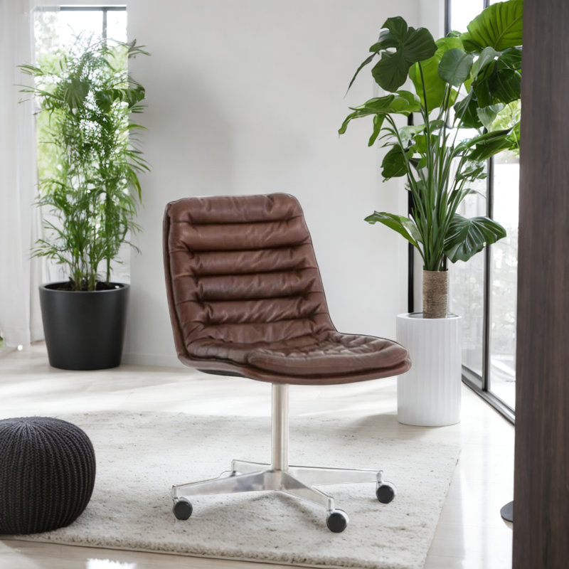 Chaise de bureau Keona, Brun