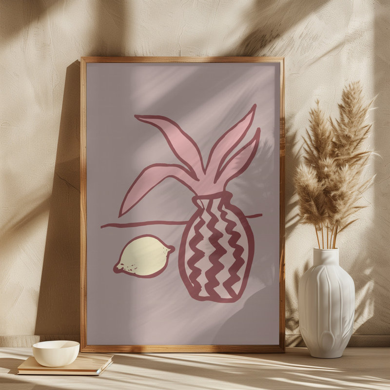 Lemon, 76.2 cm H x 50.8 cm W, Pink