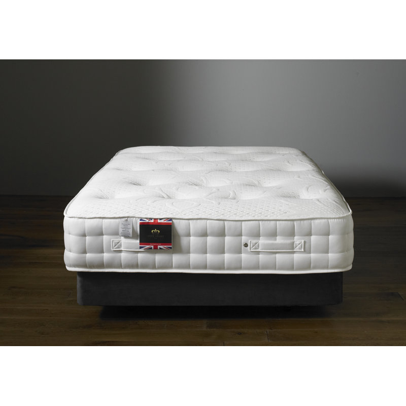 Arville Upholstered Bed with Mattress, 2 Drawers, Plum Linen, Small Double