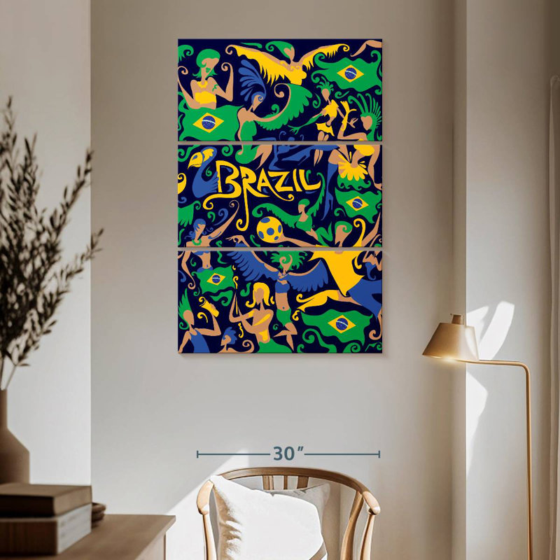 Mardi gras brésilien Masam, H 65 po x l 42 po