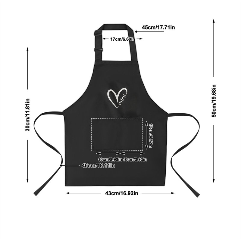 No Pattern Bib Apron, Toddler