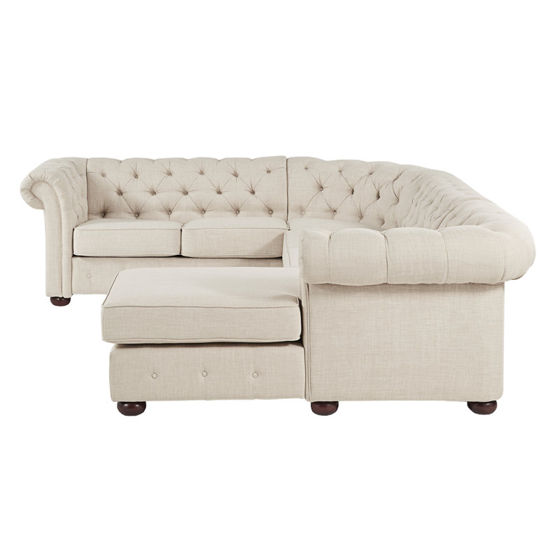 Huskins Upholstered U-Shaped Sectional Right Hand Facing, Beige