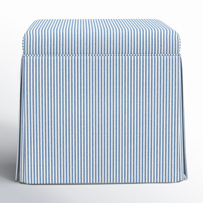 Martha Stewart Terri Button Tufted 32" Round Ottoman with Skirt