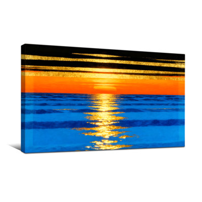 Nautique et plage, coucher de soleil, horizon, réflexion de l'océan