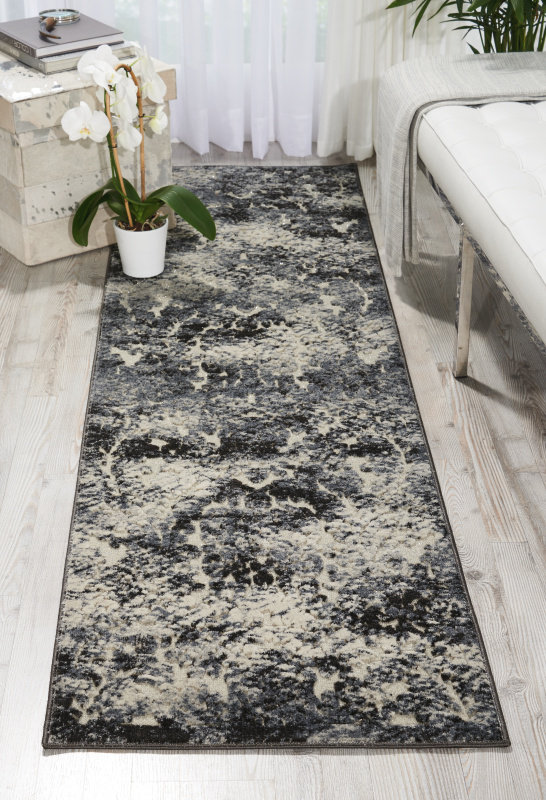 Gleam Area Rug in Brown, Runner 2'2" x 7'6", Ivory/Brown