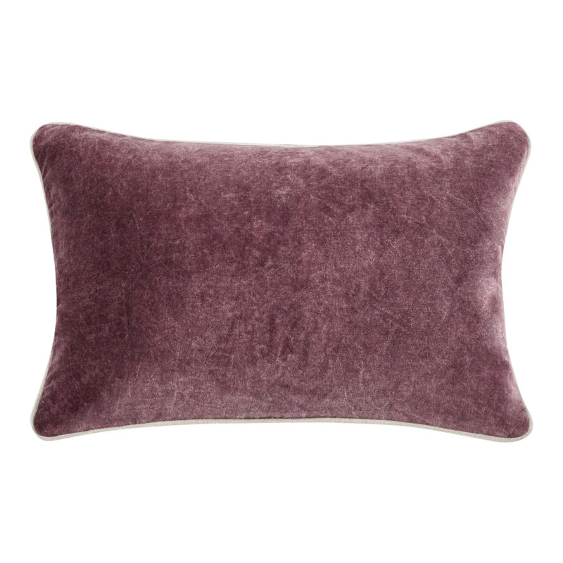 Harriet Pillow Cover & Insert, Sangria Red, Rectangle 14"H x 20"W