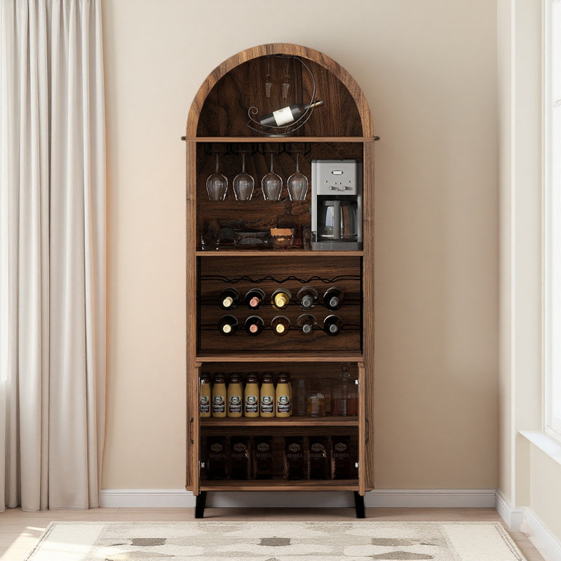 Armoire de bar 71 po Farmhouse, Brun