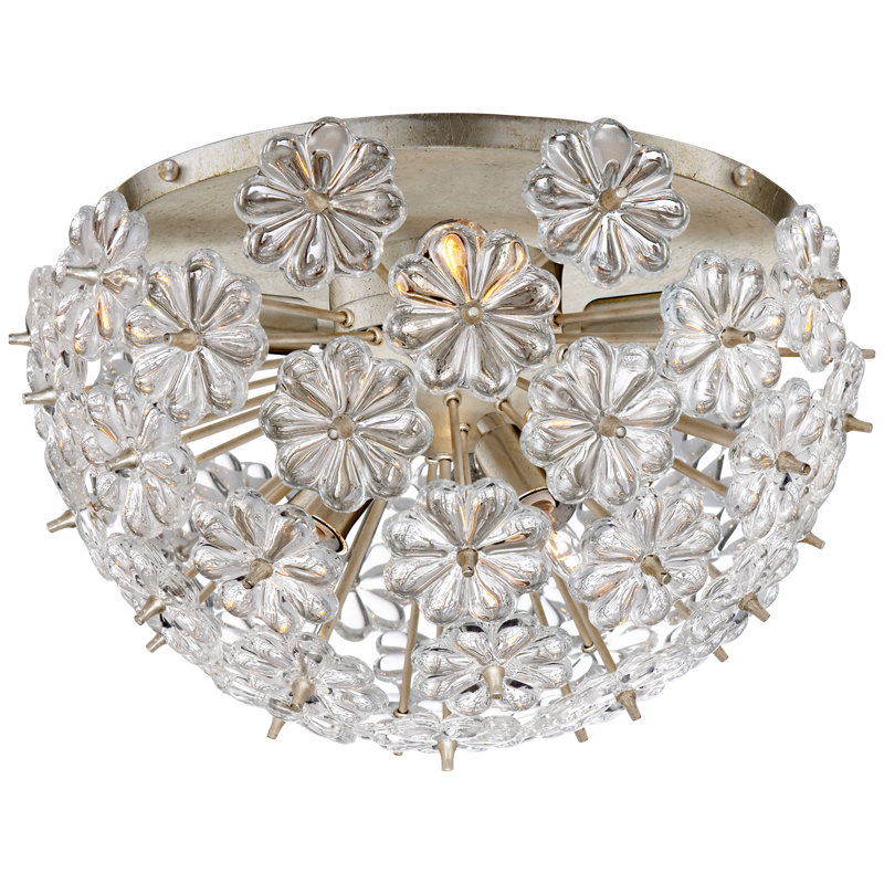 Lynn 8 - Light Flush Mount, Burnished Silver Leaf