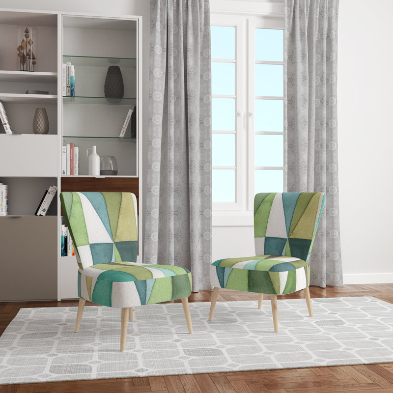 Chaise d'appoint rembourrée Mid-Century