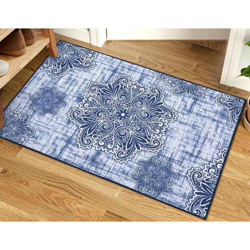 Hadrian Rectangle Area Rug, Grey, Rectangle 80 x 150cm