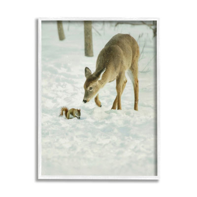 " Deer & Squirrel Snow Scene " by Carrie Ann Grippo-Pike