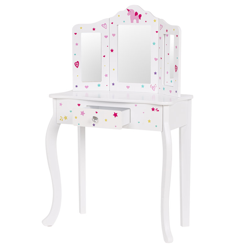 McConnellstown Kids Vanity Set with Mirror