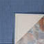 Tapis intérieur / extérieur bleu ivoire à tissage plat Haleemah-710857879