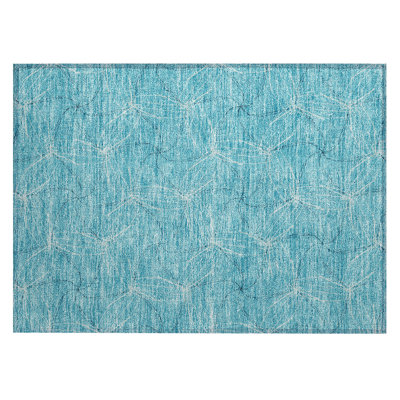 Aquaisha Flatweave Geometric Indoor / Outdoor Rug