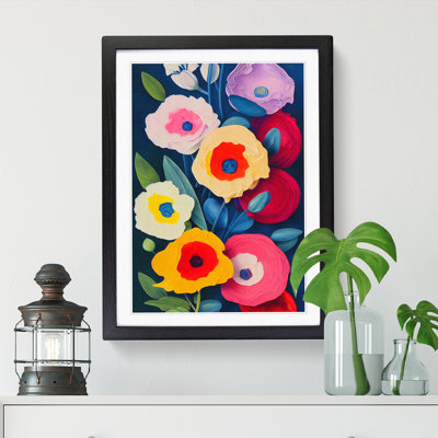 FRM-V0523-826X Floral Palette Knife Art - Picture Frame Print