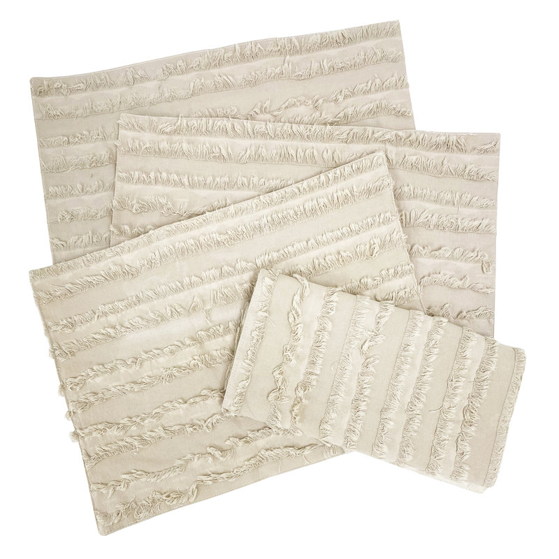 Marrigje Cotton No Pattern Rectangle Placemat, Beige
