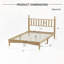 Lit plateforme en bois avec tête de lit en forme de gourde, style rétro et support en lattes de bois robuste pour un sommeil confortable-296889878-286831145