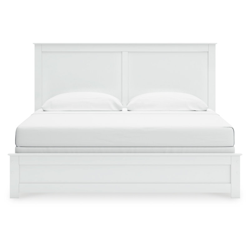 Wagner King Panel Bed, White, King