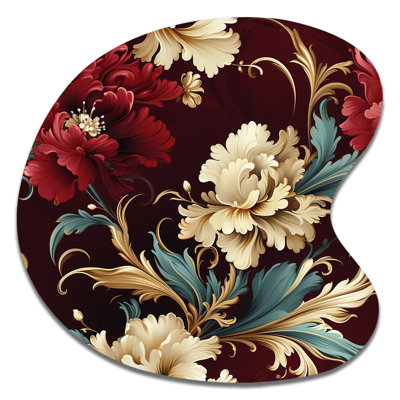 Birness - Floral Drop Shape Irregular Metal Wall Decor